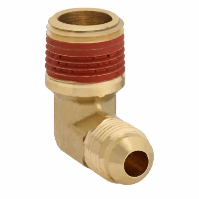 PARKER Flared Fitting Elbow: 3/8 in OD x 1/2 in Pipe Fitting Size, Flared/Threaded - Standard Brass 45-Degree Flare Tube Fittings
