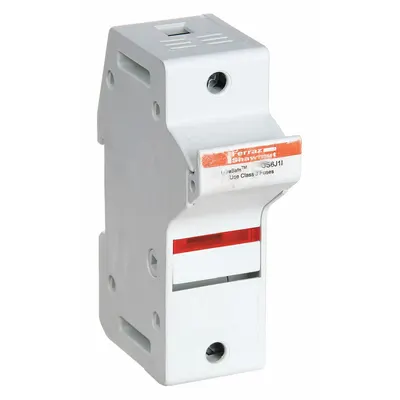 MERSEN Fuse Block: Finger-Safe, 1 Pole, 600 V AC, DIN Rail Mounting - UL Class J Fuse Blocks