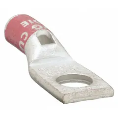 One-hole compression lug for terminating 8 AWG solid or stranded copper wire to #10 or #8 studs. Suitable for use in industrial control panels, switchgear, and motor control centers.