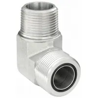 Hydraulic Hose Adapter: 1 in x 1 in Fitting Size, Male x Male, ORS x NPTF, Rigid, 90° Elbow (MPN FF2032T1616S)