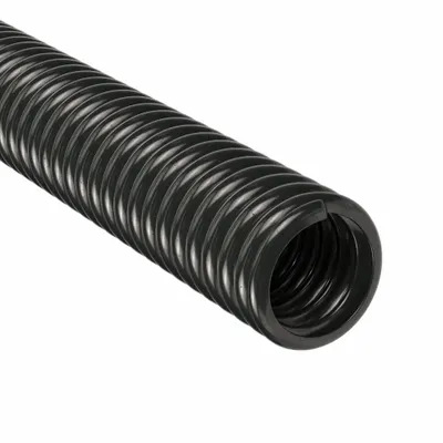 AFC Liquid-Tight Flex Plastic Conduit: 1 in Trade Size, Black, 100 ft Nominal Lg - Liquid-Tight Flexible Plastic Conduit