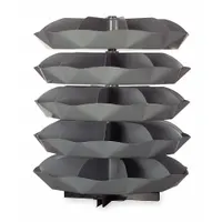 DURHAM MFG Revolving Storage Bin: 66 3/8 in x 58 in, 5 Levels, Scoop Bottom, 10 Bins per Level (MPN 1605-95)