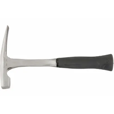 WESTWARD Bricklayer Hammer: 278 mm Overall Lg, Steel Handle, Perpendicular, 1 in Face Dia - Bricklayer's Hammers