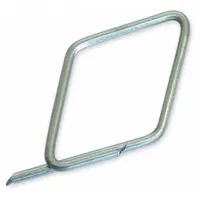 Diamond Fastener: 1 in Key Ring Dia, Steel, Gray, 100 PK (MPN 74900)