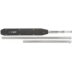 This non-insulated micrometer torque wrench features a 1 in drive and a torque range of 400 ft-lb to 2000 ft-lb. With an overall length of 40 1/2 in, it is designed for precision tightening of heavy-duty fasteners in industrial maintenance and assembly tasks. The wrench is tether capable for added safety.