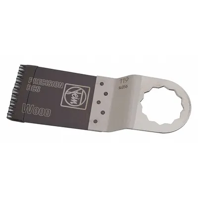 FEIN Oscillating Tool Blade: 1 3/8 in Blade Wd, 2 in Overall Lg, Carbon Steel - 12-Point Mounted Blades