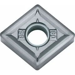 Diamond indexable turning insert for precision machining of non-ferrous materials, composites, and abrasive alloys. Used in turning, facing, and profiling operations on CNC lathes.