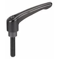 KIPP Adjustable Handle: Zinc w/ Steel Thread, M10x1.5 Thread, 60 mm Thread Lg, 95 mm Lg (MPN K0122.4101X60)