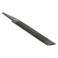 Machinists File: Double-Cut, Single Edge Cut, Second Cut, 4 in Lg without Tang, 7/16 in Wd, 04729N