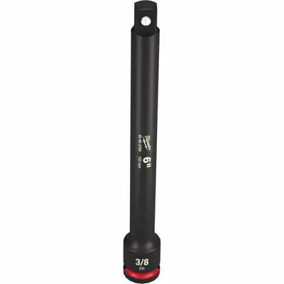 MILWAUKEE Impact Extension: 3/8 in Input Drive Size, 3/8 in Output Drive Size, 6 in Overall Lg - 3/8" Drive Impact Socket Extensions