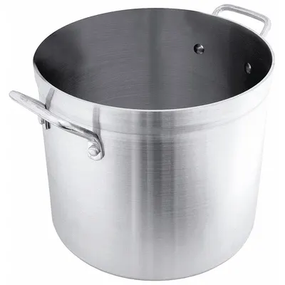 CRESTWARE Heavy Duty Stock Pot: 20 qt Capacity, Aluminum, 5 mm Gauge, NSF Certified - Stock Pots
