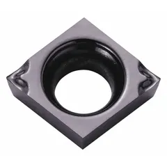 Diamond indexable turning insert for precision machining of non-ferrous materials such as aluminum, copper, and plastics. Designed for turning, facing, and profiling operations requiring fine surface finishes.