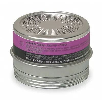 MSA Combination Cartridge/Filter: Organic Vapor (OV)/P100, Black/Magenta Color - MSA Comfo Classic, Ultra-Twin, Ultra Elite Twin, or Duo-Twin Reusable Respirators Compatible Filters & Cartridges