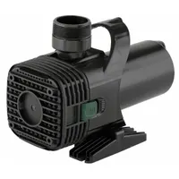 This 7/8 hp water garden pump from the LITTLE GIANT Series F is designed for pond circulation, waterfall features, and filtration systems. It operates on 120V AC and has a 2 in NPT discharge connection. The plastic housing is suited for outdoor aquatic applications requiring continuous-duty water movement up to a 28 ft max head