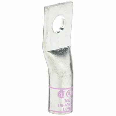 3M Compression Lugs: 5/16 in Stud Size, 1/0 AWG For Wire Sizes, Stranded Wire Type - One-Hole Compression Lugs
