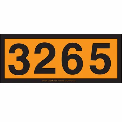 LABELMASTER Preprinted UN Number Placard 3265