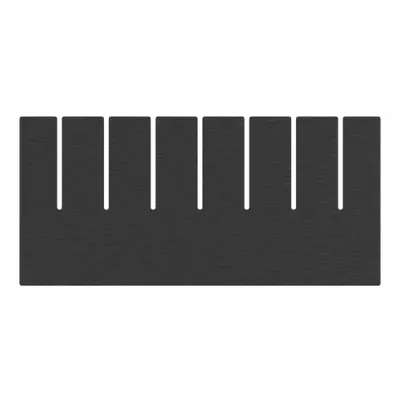 AKRO-MILS Divider: 9 5/8 in x 4 1/2 in, Black, For 6 1/2 in Bin Wd, Plastic - Standard Divider Box Dividers