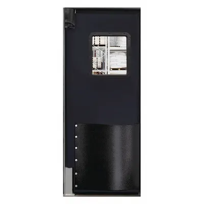 CHASE Swinging Door: Polyethylene, 1 Doors, Black, 2 1/2 ft Door Wd, 7 ft Door Ht - Insulated Swinging Doors