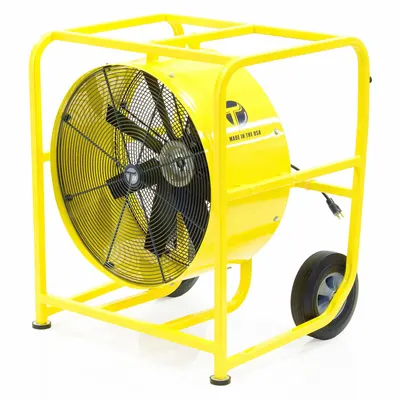 TEMPEST Circulating Fan: 24 in Blade Dia, 230V AC, Mobile, 2 hp, Direct Drive - Hazardous-Location Industrial Floor Fans