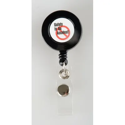 QUALITY RESOURCE GROUP Badge Holder: Strap, Horizontal/Vertical, 1 1/4 in Overall Ht, 3 1/2 in Overall Wd - Retractable Tethers for Badges