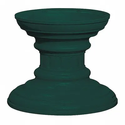 SALSBURY INDUSTRIES Pedestal: Aluminum, Powder Coated, Green, Bolt Mounted - Mailbox Pedestals
