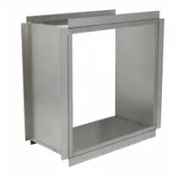 Wall Collar: Steel, For 8 in Blade Dia, 20 ga Thick, 13 5/8 in x 13 5/8 in (MPN 16D548)