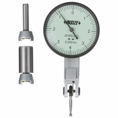 INSIZE Horizontal Dial Test Indicator: 0 in to 0.008 in, Horizontal, Inch - Dial Test Indicators - Horizontal & Tilted-Face Styles