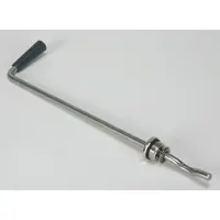 T&S BRASS Twist Waste Valve Handle Assembly: Stainless Steel, 3 in Overall Ht, 7/8 in Overall Dia (MPN 010393-45)