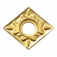 This diamond indexable turning insert is designed for precision machining of non-ferrous materials, composites, and abrasive plastics. It provides high wear resistance and fine surface finishes in turning, facing, and boring operations.