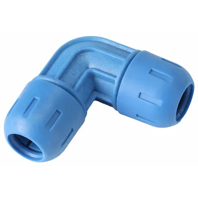 RAPIDAIR Compression Fitting Elbow: 25 mm OD x 25 mm OD Size, Compression x Compression - Compressed Air System Nylon Compression Fittings