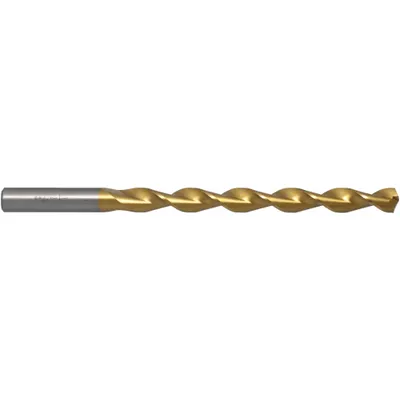 CHICAGO-LATROBE Taper Length Drill Bit: 13/32", 135° Split Point, TiN-Coated HSS - Chip-Clearing High-Speed Steel Taper-Length Drill Bits