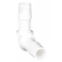 Barbed Fitting Elbow: 1/8 in ID x 1/8 in ID size, Barbed x Barbed, Polypropylene, 10 PK (MPN L0-2WP)