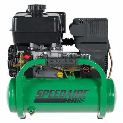 SPEEDAIRE Direct Drive Air Compressor: 1 Stage, 6.5 hp Engine, Kohler, 5 cfm @ 90 psi - Hand Carry Portable Engine Driven Air Compressors