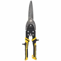 STANLEY Cut Snip: Straight, 11 1/2 in Overall Lg, 3 1/4 in Cutting Lg, Steel, Multi-Component, Steel (MPN FMHT73561)