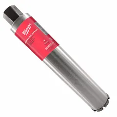 This diamond-tipped core bit is designed for wet coring applications in reinforced concrete containing rebar. With a 3-inch core diameter and 15-inch maximum drilling depth, it is suitable for creating precise, clean core holes in construction, infrastructure, and industrial maintenance tasks.