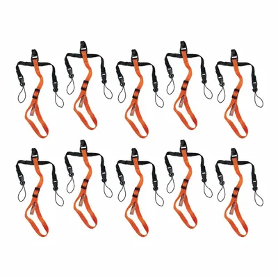 SQUIDS BY ERGODYNE 3140 Barcode Scanner Lanyard, 10-Pack, Black - Barcode Scanner Lanyards & Harnesses