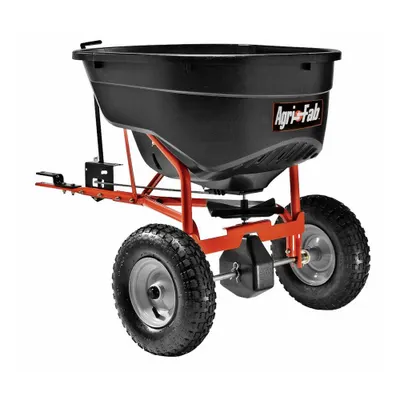 AGRI-FAB Tow-Behind Spreader: 130 lb Capacity, 10 ft Spread Wd, Polyethylene Hopper - Tow-Behind Spreaders