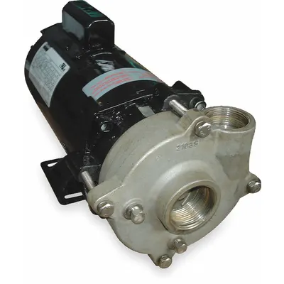 Dayton Centrifugal Pump: 1 hp, 115/230V AC, 50 ft Max Head, 1 1/2 in, 1 1/4 in Intake and Disch - 1 to 1-1/2 HP Straight Centrifugal Pumps