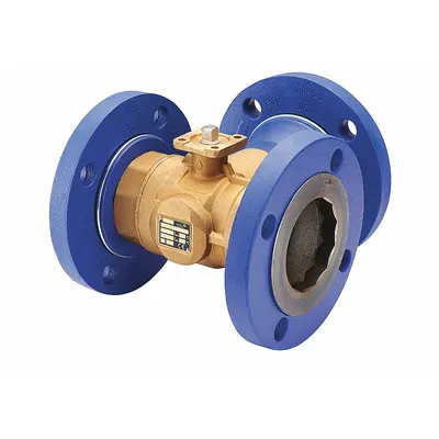HVAC Control Ball Valve: 3-Way, 3 in Flanged, 116 CV Flow, 74 Bypass CV Flow - 3-Way Flanged Connection Ball Valves