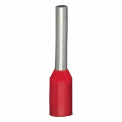 WAGO Wire Ferrule: 18 AWG Max Wire Size, Holds 1 Wire, Red, Polypropylene - Insulated Ferrules