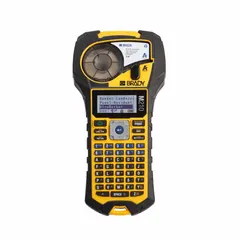 The BRADY M210 is a handheld label printer with a 3/4" print width and 203 dpi printhead resolution. It includes M21 Series Nylon Cloth Patch Panel and Wire and Cable Labels (M21-750-499). Battery is not included. This printer is suited for industrial labeling tasks such as patch panel identification and wire/cable marking.