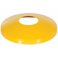 Bollard Dome Cover: 2 3/4 in Overall Ht, 14 in Overall Lg, 14 in Overall Wd, Yellow, Carbon Steel (MPN DOME-4.5-BOX)