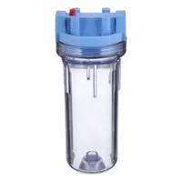 PENTAIR/PENTEK Water Filter Housing: 3/4 in, NPT, 12 5/8 in Overall Ht, 5 1/4 in Overall Dia, Clear (MPN 150071-75)