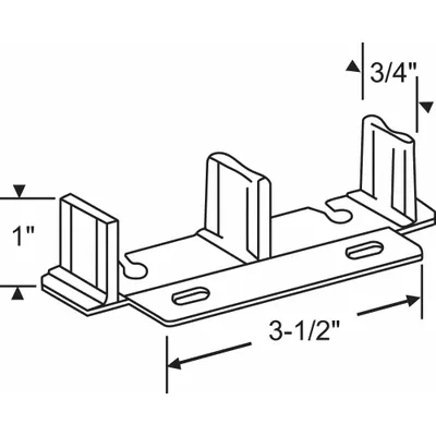 OEM APPROVED VENDOR Hanging Door Guide, 3/4 in Wd, 150 lb Max Wt, 8-232 - Hanging Door Guides