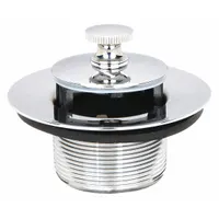 KISSLER Drain Stopper: Brass, Brass, 2 in Overall Dia, Lift and Turn, 1 7/8 in Fits Drain Size (MPN 58-7191)