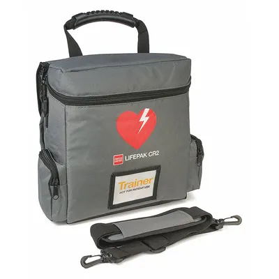 STRYKER PHYSIO-CONTROL Carrying Tote: Carrying Tote, Nylon, Gray, 12 in Overall Wd, 12 in Overall Lg - Soft Storage Bags for AEDs