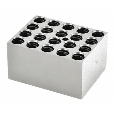 OHAUS Modular Block: Anodized Aluminum, 3 in Overall Wd, 3 3/4 in Overall Lg - Dry Bath Blocks