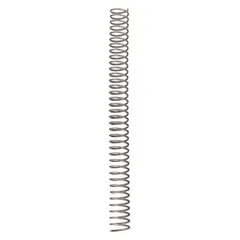This cylindrical compression spring is made of steel and measures 10 inches in length with an outer diameter of 1.02 inches. Sold in a pack of 3, it is used to store and release mechanical energy in industrial equipment such as valves, presses, and machinery assemblies.